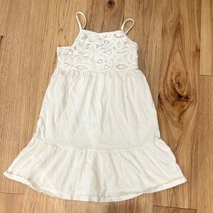 Old Navy cream cotton Kids Dress with crochet detail